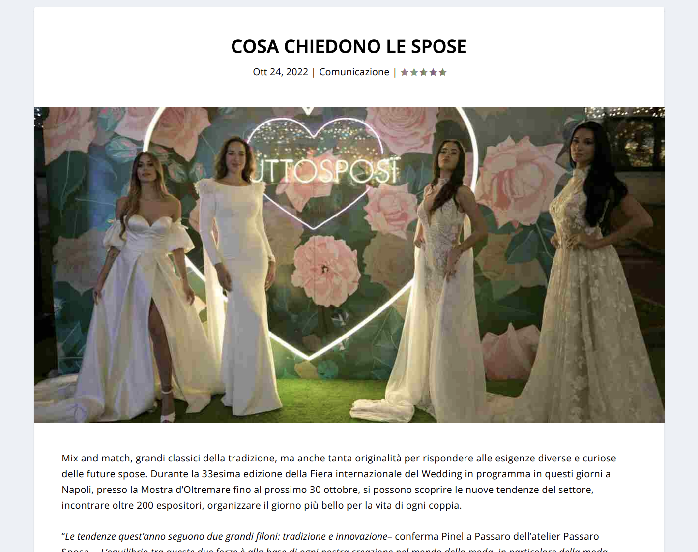 Scopri di più sull'articolo COSA CHIEDONO LE SPOSE – Dmcmagazine.it