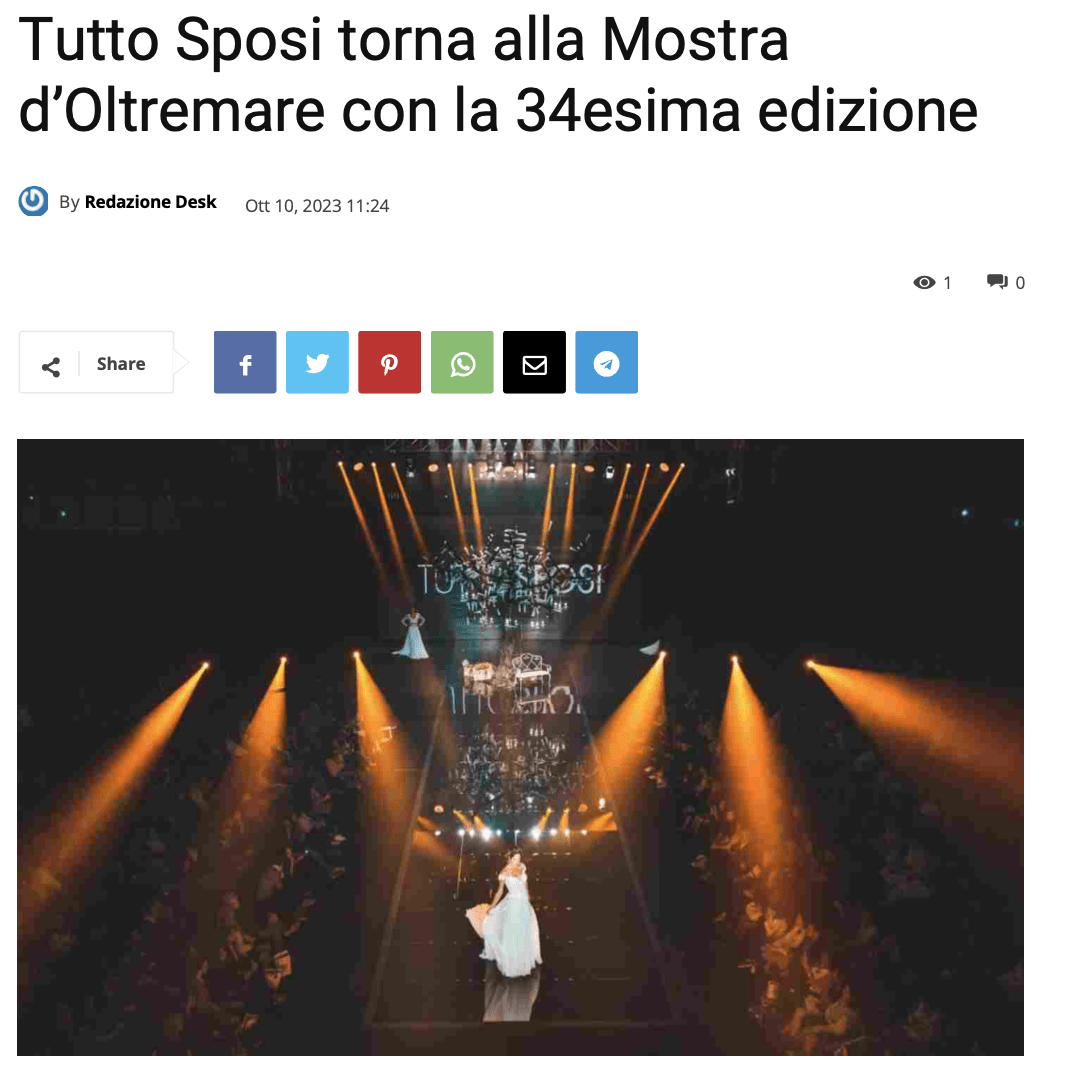Scopri di più sull'articolo Tutto Sposi torna alla Mostra d’Oltremare con la 34esima edizione